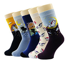 calcetines coloridos con dibujos de unicornios