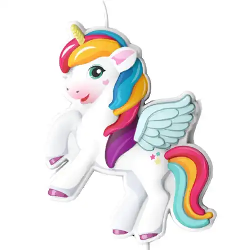 Velas de unicornio para cumpleaños