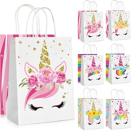 cajas y bolsas de unicornio